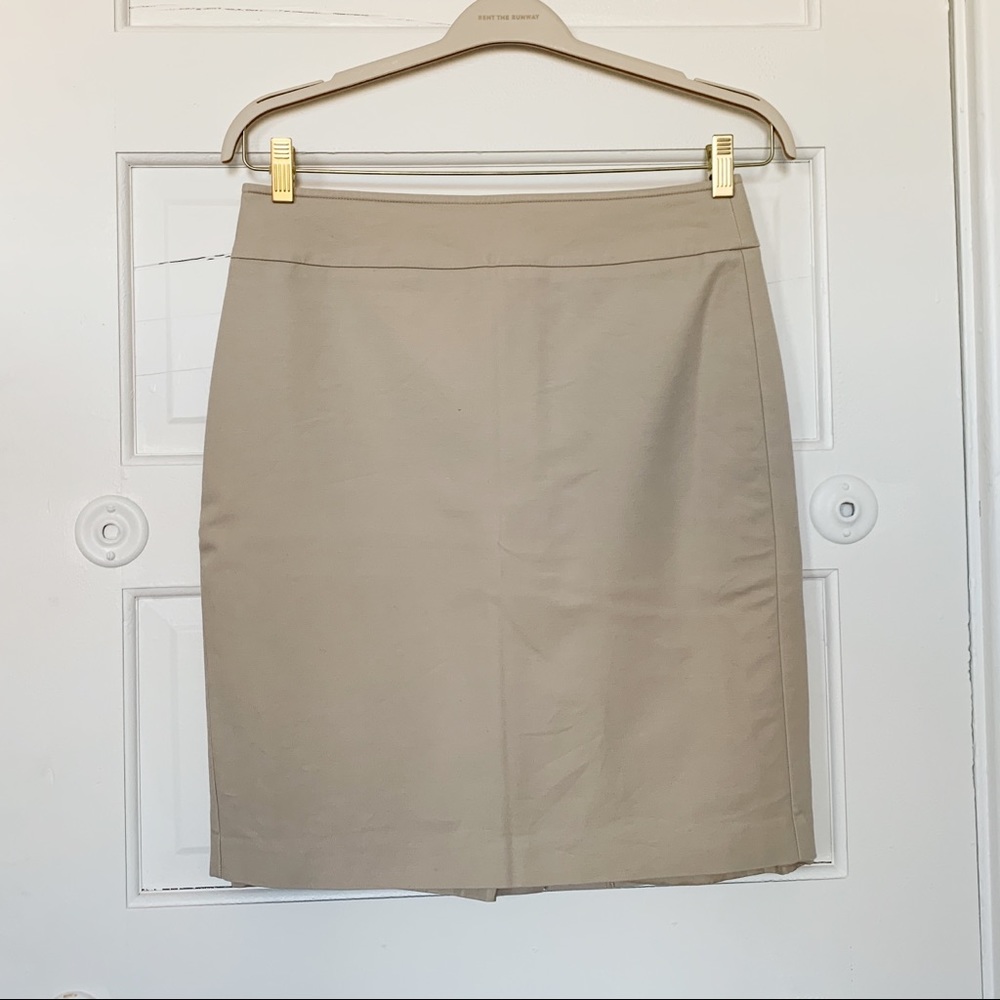 Beige Pencil Skirt Ann Taylor